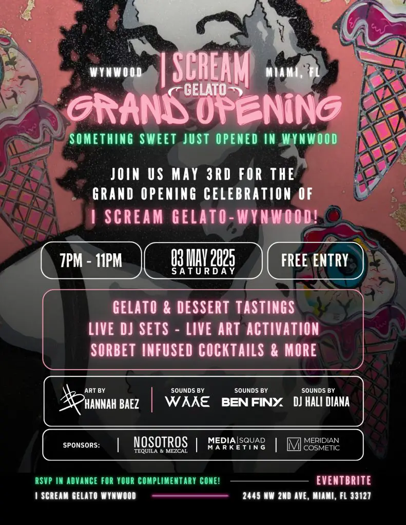 I Scream Gelato Launches Wynwood Location: Miami's F1 Week Gets a Flavorful Boost 3 Grand Opening I Scream Gelato