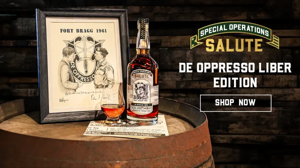 Heritage Distilling Co. Launches De Oppresso Liber Bourbon to Honor Green Berets 3 special operations salute de oppresso liber edition Green Beret hero