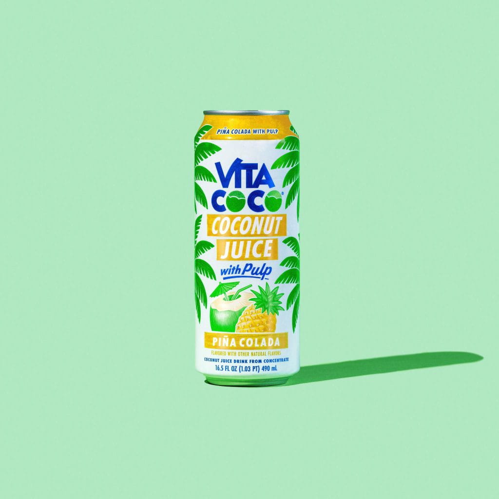 Vita Coco Launches Piña Colada Coconut Juice with Pulp: Your Vacation in a Bottle! 2 vita coco coconut juice with pulp pina colada image